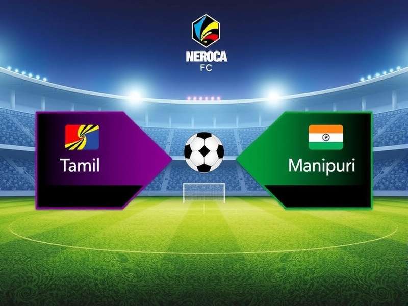 NEROCA FC Rising Stars regional versions showing Tamil and Manipuri interfaces