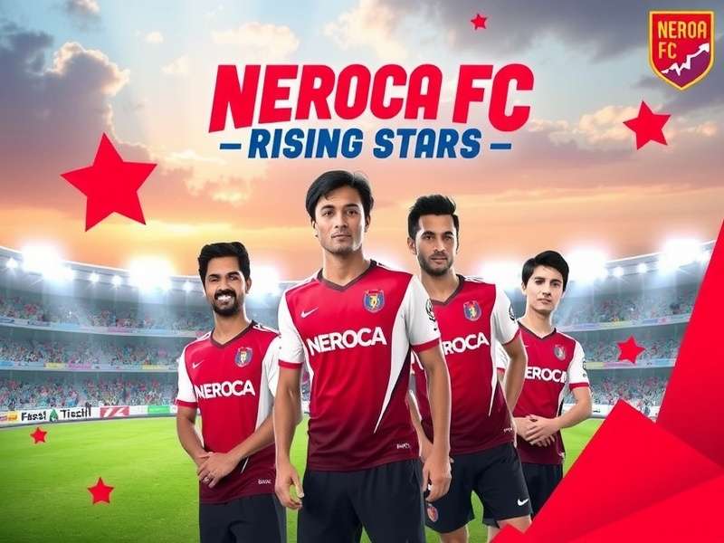 NEROCA FC Rising Stars game cover featuring Manipuri players and stadium