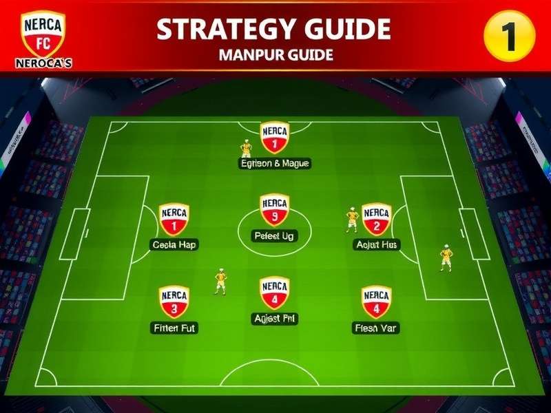 NEROCA FC Rising Stars strategy guide showing formation for Manipur league